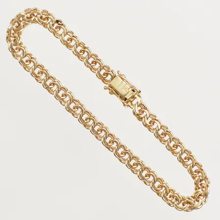 Armband Bismarck 19cm bredd 5,1mm 18K Vikt: 13,8 g