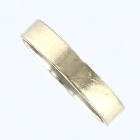 Ring slät i vitguld stl:18¼, bredd ca 4mm, 14K Vikt: 2,5 g