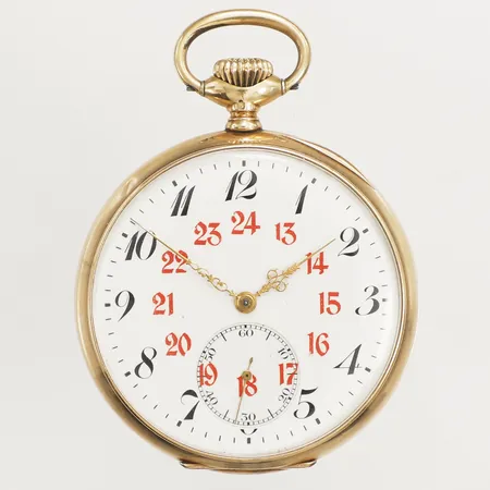 Fickur Zenith 14K manuell serie-nr:2696755 boett-nr:267069 Ø50mm inneboetten i metall gravyr bruttovikt 80,6g