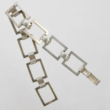 Armband längd 20cm, bredd 16mm, ostämplad, 830/1000 silver Vikt: 48,0g Vikt: 48 g