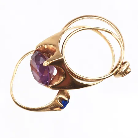 Diverse guld, defekter/gravyrer, stenar, 14K. Vikt: 11,1 g