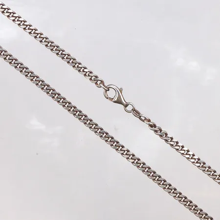 Kedja pansar, längd ca 44cm, bredd 4,1mm, 925/1000 silver. Vikt: 20,2 g