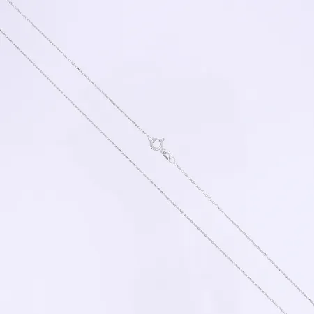 Halskedja ankarlänk längd 45cm bredd 1mm vitguld 14K Vikt: 1,4 g