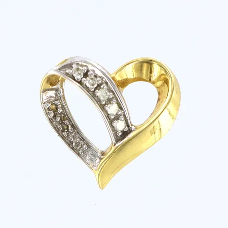 Hänge med diamanter 0,06ct ca 6mm, 18K Vikt: 2,1 g