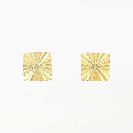 Örhängen 4x4mm, stopp saknas, 18K Vikt: 0,5 g