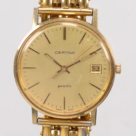 Herrur  Certina quartz 33,5mm går ej 18k  Vikt: 0 g