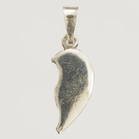 Hänge hjärthalva 24x7mm GHA 925/1000 silver Vikt: 1 g
