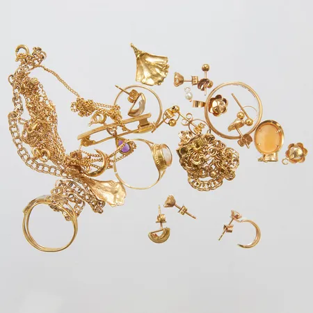 Diverse guld stenar defekta, 18K, 33,4g. 