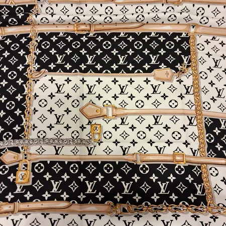 Scarf Louis Vuitton Monogram Confidential Square, modell-nr: M78667, mått ca 91x90cm, kvitto, inga andra tillbehör 