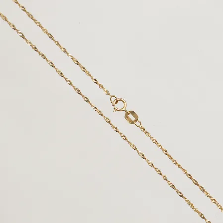 Kedja Singapore 38cm bredd 1,5mm 18K Vikt: 1,1 g