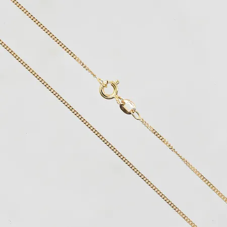 Kedja Pansar, längd 37½cm, bredd 1 mm, 18K. Vikt: 1,9 g