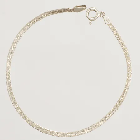 Armband halvstel längd 18cm, bredd 2,3mm Silver 925/1000 Vikt: 1,8 g