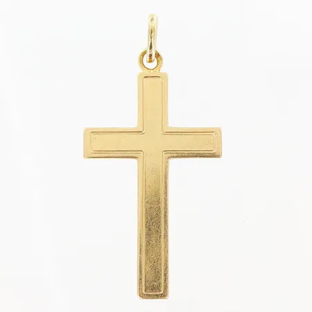 Hänge kors 34x16mm, tunna repor, 18K Vikt: 1,9 g