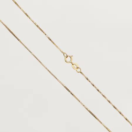 Kedja Venezia längd: ca 38cm bredd: ca 1mm MC, 18K Vikt: 2,4 g