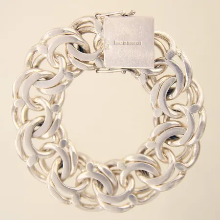 Armband Bismarck längd 20cm bredd 21mm silver 830/1000 Vikt: 120,2 g