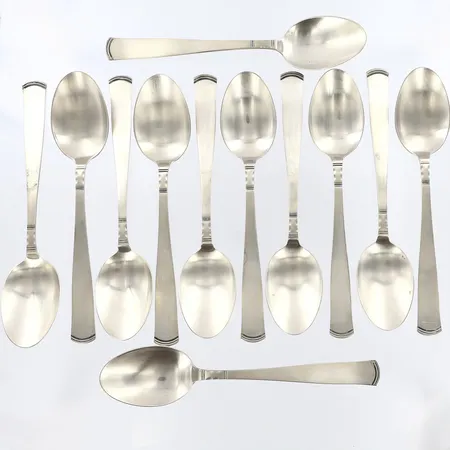 12 matskedar Rosenholm, längd ca 18cm, Silver 830/1000 Vikt: 476,9 g