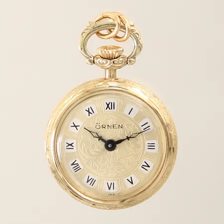 Mormorsur Örnen 14K manuell Ø25mm dekorerad baksida, bruttovikt: 11,8g