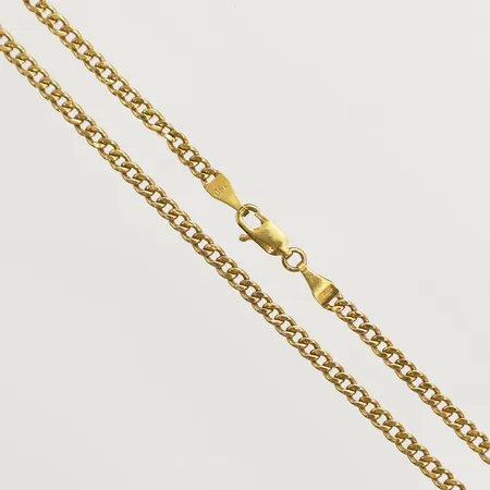Kedja Pansar 45,5cm bredd 2,5mm en länkdel bucklig 18K Vikt: 5,9 g