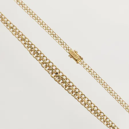 Kedja doserad X-länk 48,5cm bredd 4,5-8,8mm 18K Vikt: 18,9 g