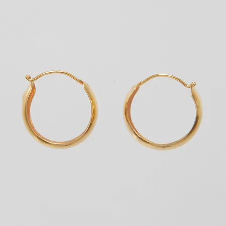 Örhängen creoler Ø 13mm, bredd 5mm, 18K Vikt: 0,7 g