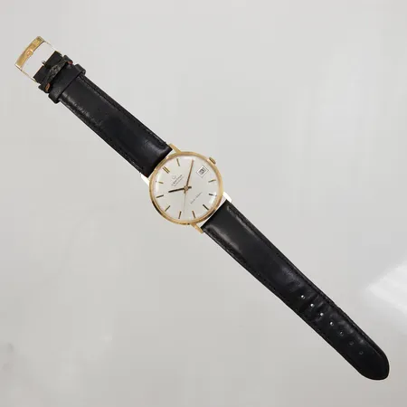 Herrur Certina Automatic Blue Ribbon, Ø 34mm, boettnummer 5809 164, 197705, graverad, repigt glas, läderband slitet, 14K