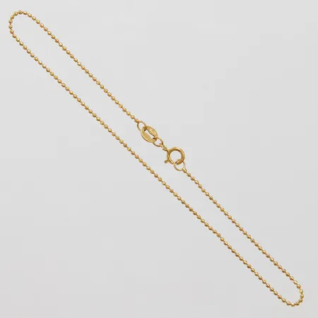 Armband kullänk längd: 19cm, bredd 1mm, ojämna länkar, 18K Vikt: 0,9 g