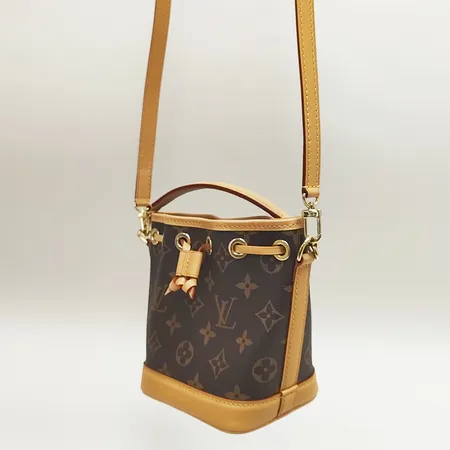 Väska Louis Vuitton Nano Noé, monogram canvas, M81266, dustbag, kvittokopia 2025, box. Nyskick. Nypris 18 600 SEK