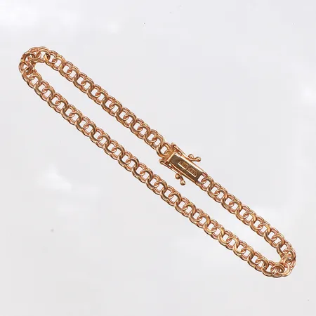 Armband Bismarck, längd 18cm, bredd 4,6mm, 18K. Vikt: 6,7 g