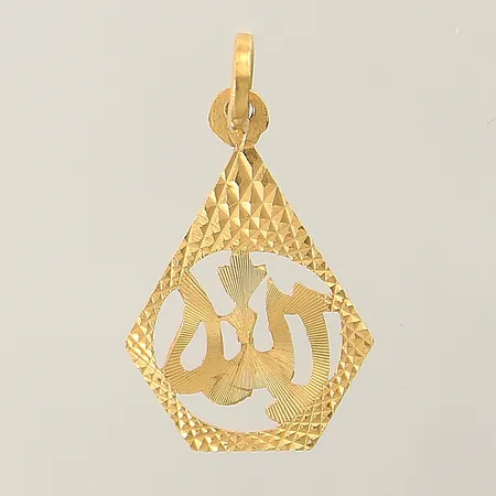 Hänge genombruten dekor med arabisk text 23x16mm 22K Vikt: 1,1 g