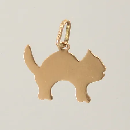 Hänge katt 10x15mm repig 18K Vikt: 0,5 g
