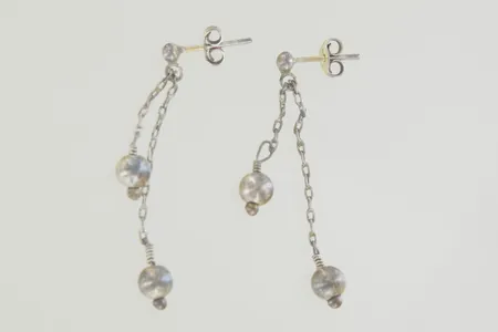 Ett par örhängen längd 4 cm, silver 925/1000 Vikt: 2,3 g