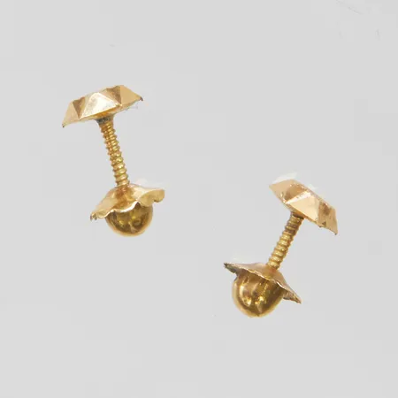 Örhängen Øca.5mm, gängade stift, 18K Vikt: 0,5 g