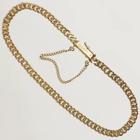 Armband Pansar med säkerhetskedja ca 18cm bredd 3,5mm 18K Vikt: 6,6 g