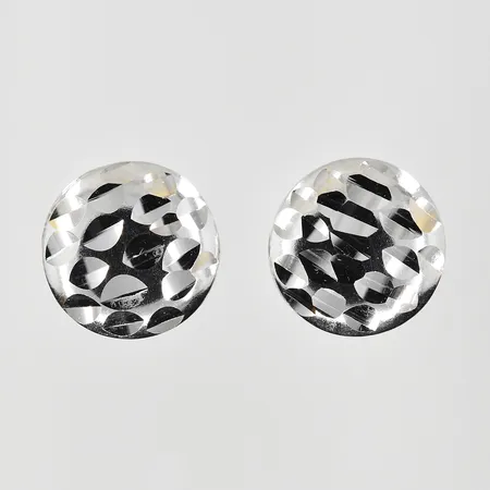 Örhängen Ø8mm, vitguld, 18K. Vikt: 1,3 g