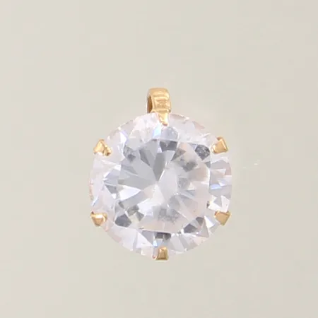 Hänge med vit sten GHA Ø8mm 18K Vikt: 0,9 g