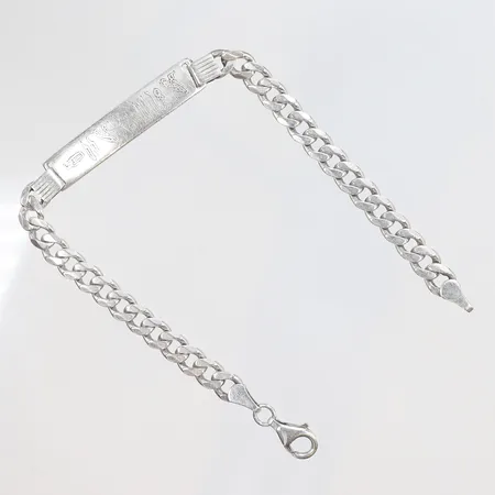 Armband pansar med platta graverad med hieroglyfer silver 925/1000 Vikt: 18,9 g