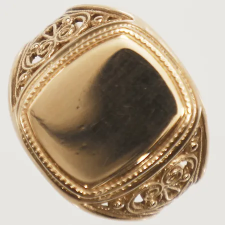 Ring stl:19¼ bredd 4,1mm 14K Vikt: 7,6 g