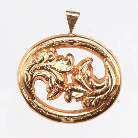 Hänge, längd 34,7mm, bredd 32,3mm, 18K. Vikt: 4,4 g