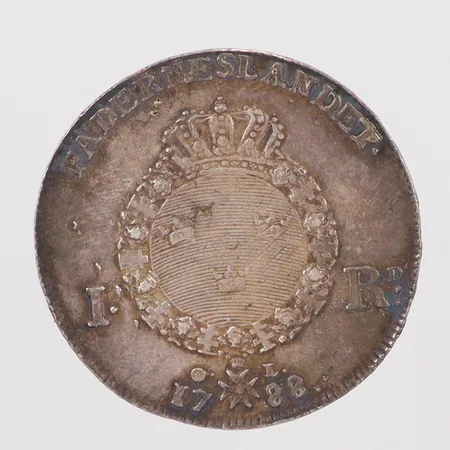 Silvermynt Riksdaler, Sverige, Gustav III, 1788. Vikt: 29,4 g
