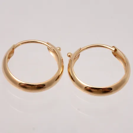 Örhängen Creoler i 18K guld, Ø11mm, bredd 2,7mm, 0,55g. 