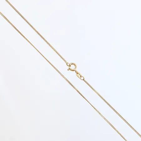 Kedja Pansar ca 41,5cm bredd: 1mm, smärre skevheter, 18K Vikt: 2,5 g