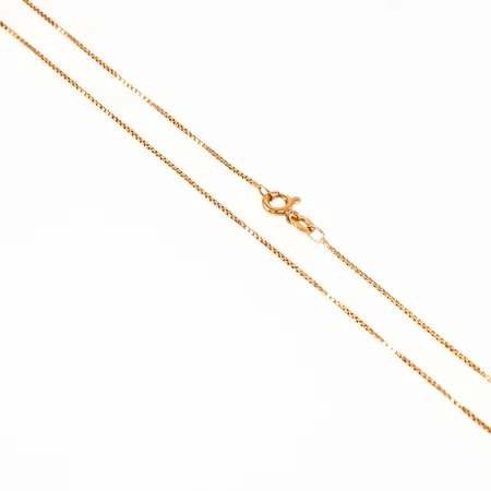 Kedja Venezia 43cm bredd 0,8mm, slitage, ojämnheter, 18K 2,5g. 