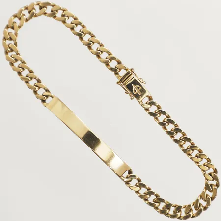 Armband Pansar med plats för gravering 23cm bredd 5,6mm 18K Vikt: 27,9 g