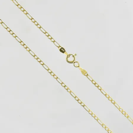 Kedja Figaro längd 50cm, bredd 2mm, 14K. Vikt: 1,7 g
