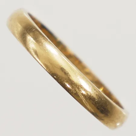 Ring slät gravyr stl:16¾ 18K Vikt: 3 g