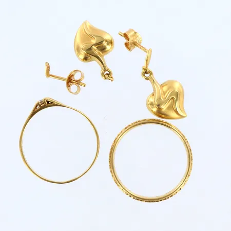 Diverse guld, defekter, 18K Vikt: 6,9 g