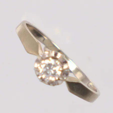 Ring vitguld diamant 1x0,11ct stl:17½ 18k Vikt: 2,1 g