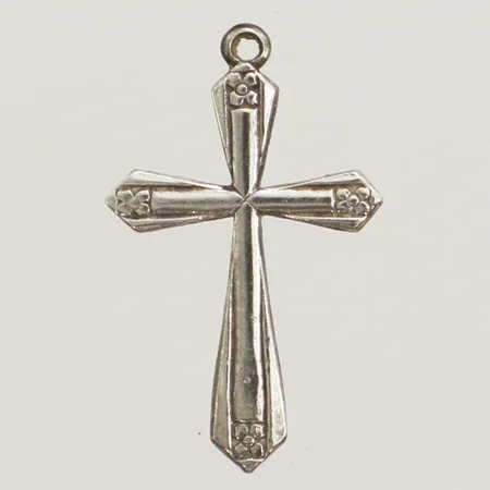 Hänge kors 21x13mm, saknar ögla, silver  Vikt: 0,6 g