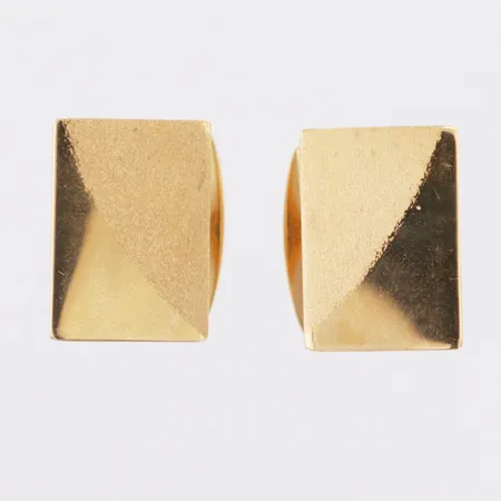 Manschettknappar delvis borstat mönster 19x13mm NSE, gravyr, 18K Vikt: 7,9 g