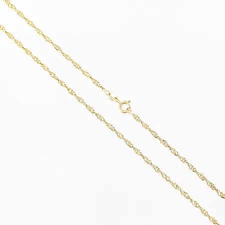 Kedja Guldfynd Singapore längd 51cm, bredd 2mm, 18K Vikt: 4,2 g